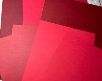 Red Cardstock, Red Paper, 65# 5.5x8.5, 10 Sheets