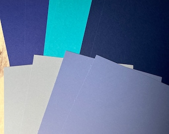 Blue Cardstock, Blue Paper, 65# 5.5x8.5, 10 Sheets
