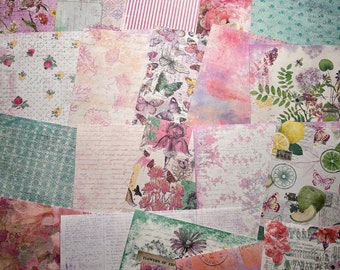 Floral Cardstock, Floral Paper, 6x6, 20 Sheets