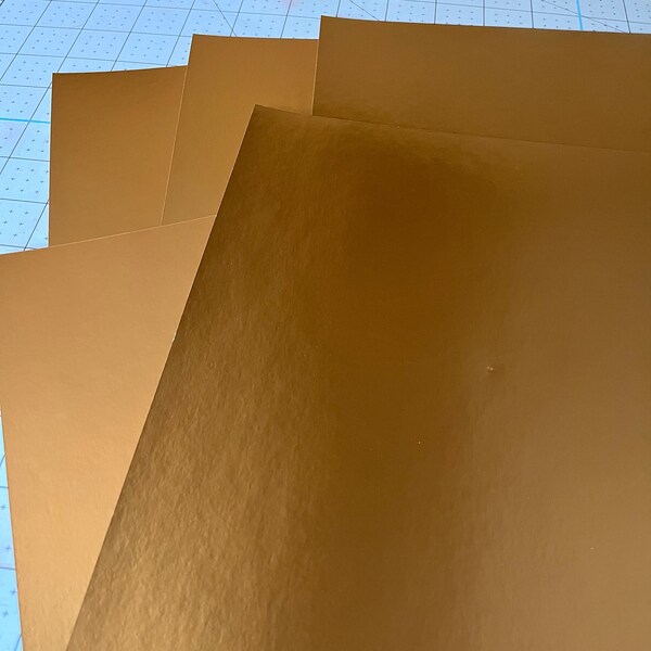 Matte Gold Foil Cardstock, Matte Gold Foil Paper, 65# Cardstock 8.5x11, 5 Sheets