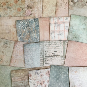 Floral Cardstock, Floral Paper, 6x6, 20 Sheets