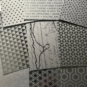 Black Cardstock, Black Paper, 6x6, 9 Sheets