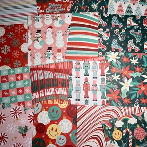 Christmas Cardstock, Christmas Paper, 6x6, 16 Sheets