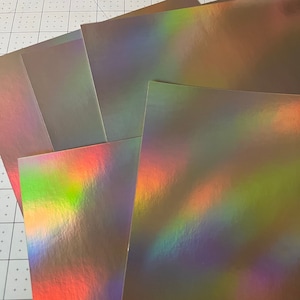 Holographic Foil Cardstock, Holographic Foil Paper, 65# Cardstock 8.5x11, 5 Sheets