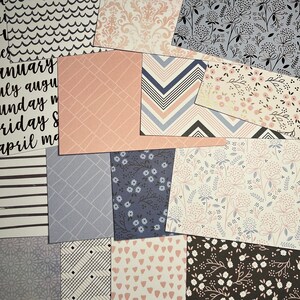 Floral Cardstock, Floral Paper, Double Sided 6x6, 15 Sheets