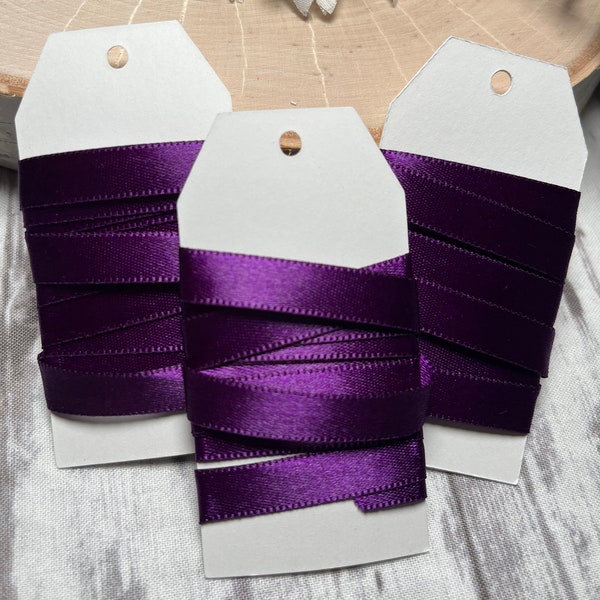 Ribbon Sample | Purple Satin Ribbon | 1 Yard Ribbon