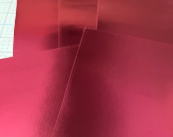 Pink Foil Cardstock, Pink Foil Paper, 65# Cardstock 8.5x11, 5 Sheets