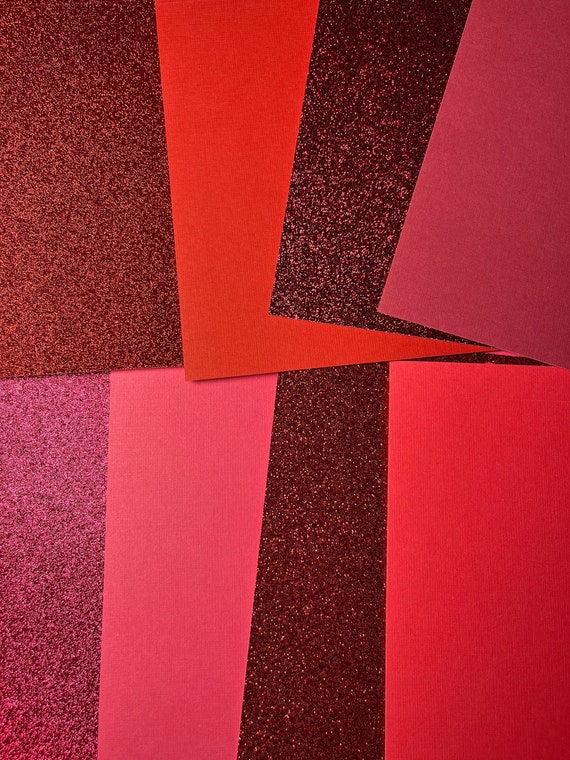 Red Cardstock and Glitter Paper Red Paper 65 6x6 8 Sheets - Etsy