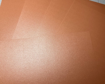 Rose Gold Shimmer Cardstock, Rose Gold Shimmer Paper, 65# Cardstock 8.5x11, 5 Sheets