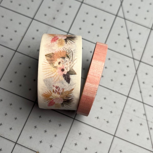 Floral Washi Tape - 2 Rolls Washi Tape