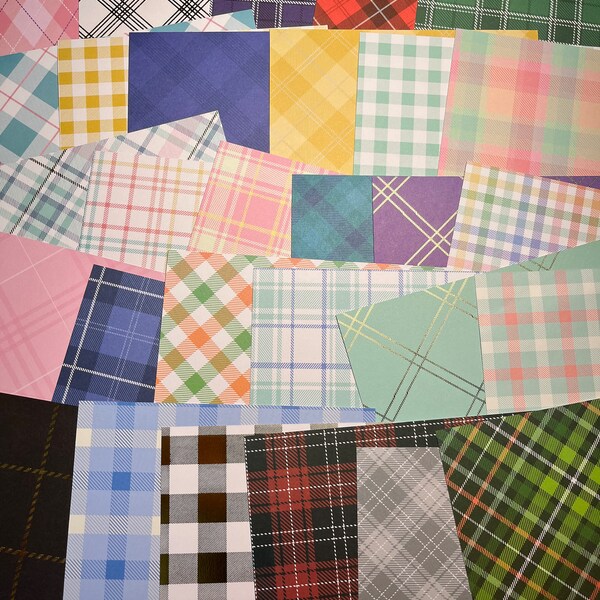 Plaid Cardstock, Paper, 6x6, 29 Sheets