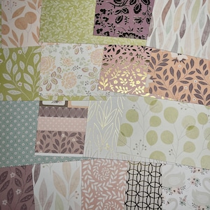 Floral Cardstock, Floral Paper, Double Sided 6x6, 17 Sheets