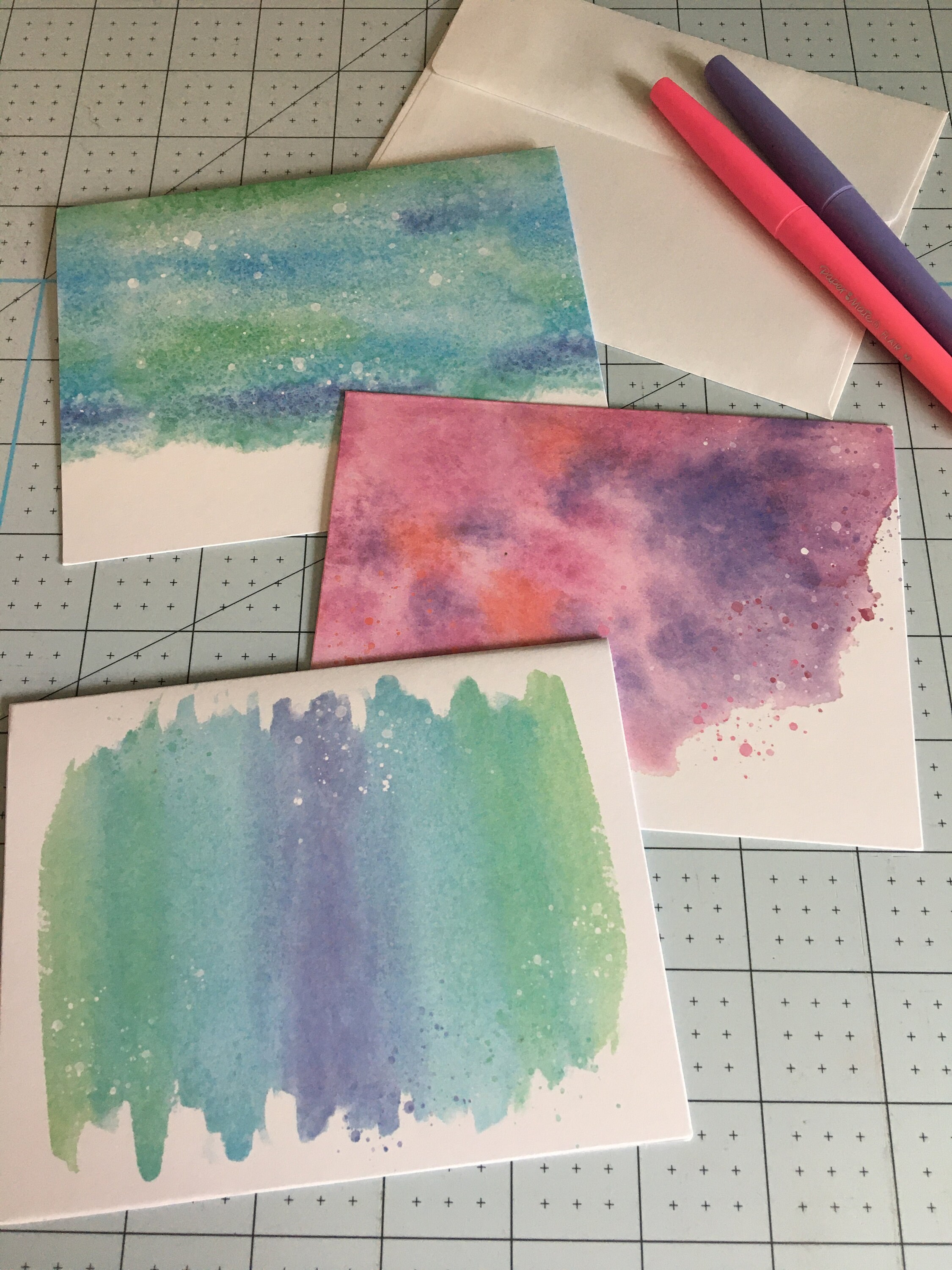 Watercolor Blank Cards & Envelopes Note Cards Stationery Etsy UK