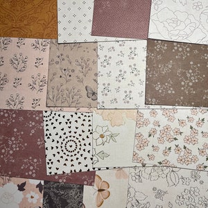 Floral Cardstock, Floral Paper, Double Sided 6x6, 16 Sheets
