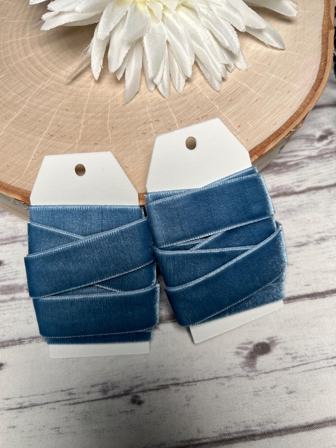 Ribbon Sample | Blue Velvet Ribbon | 1 Yard Ribbon - Etsy