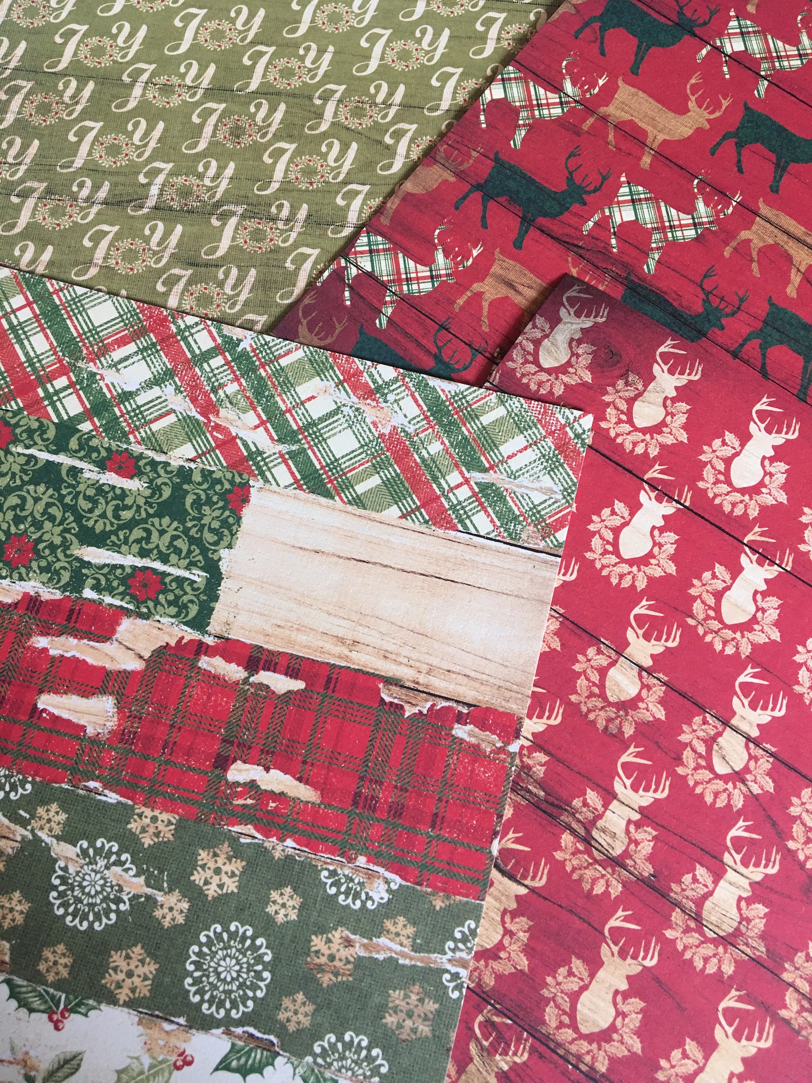 Christmas Cardstock Christmas Paper 6x6 16 Sheets Etsy