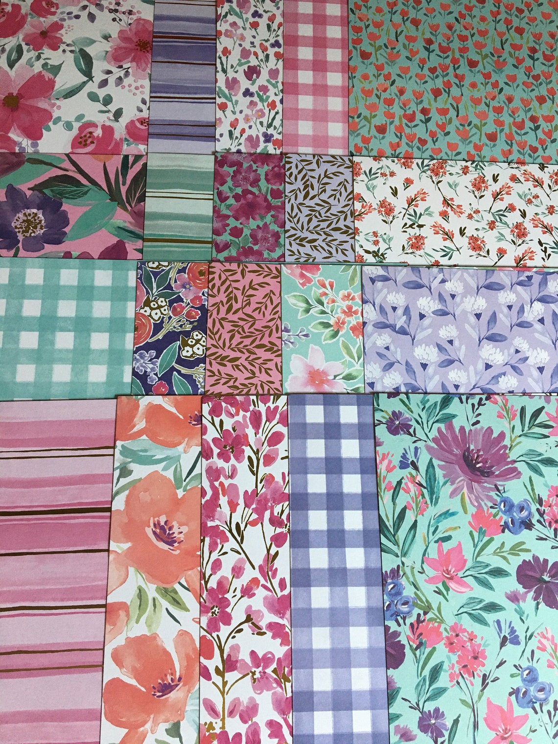 Cardstock Paper Floral Cardstock Floral Paper 12x12 20 Etsy