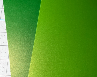 Green Shimmer Cardstock, Green Shimmer Paper, 65# Cardstock 8.5x11, 10 Sheets