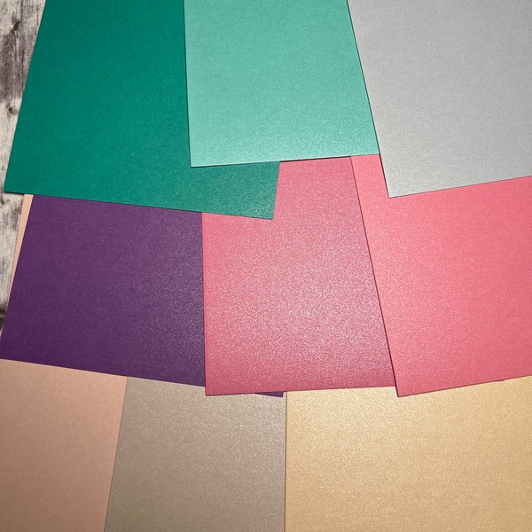Shimmer Cardstock, Shimmer Paper, 4.5x6.5, 9 Sheets