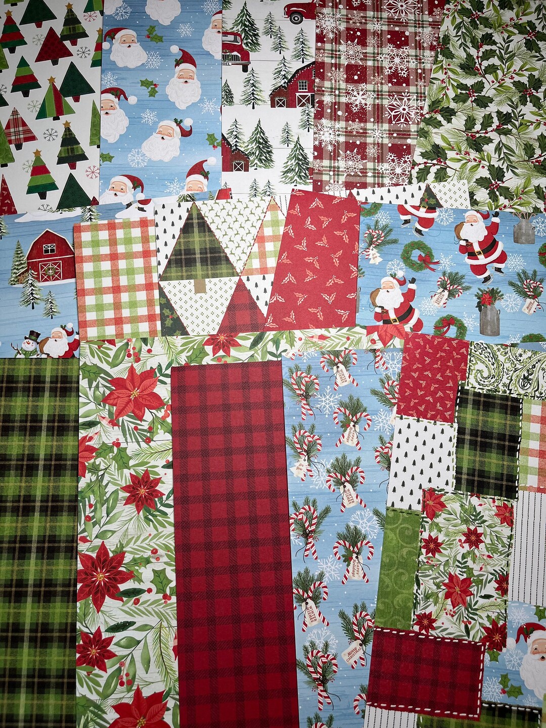 Christmas Cardstock, Christmas Paper, 8.5x11, 15 Sheets Etsy