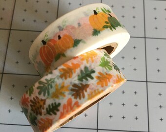 Fall Leaves and Pumpkins Washi Tape