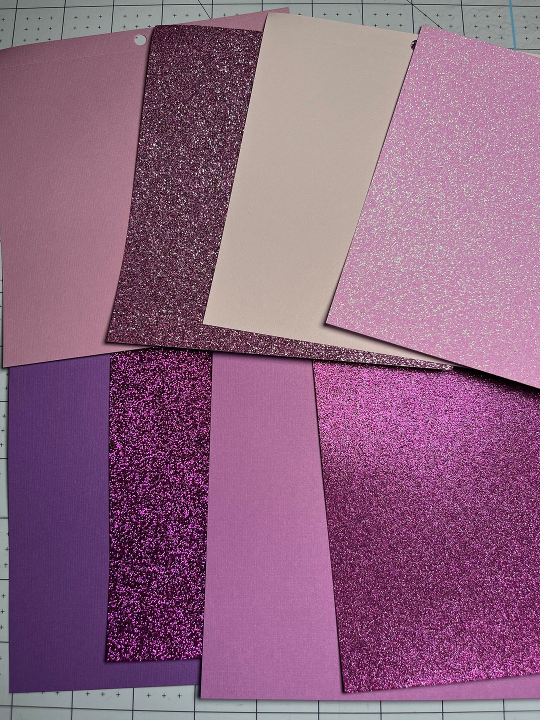 Purple Cardstock and Glitter Paper Purple Paper 65 6x6 8 Etsy