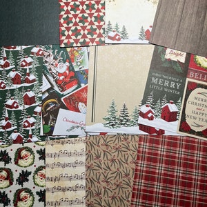 Christmas Cardstock, Christmas Paper, Double Sided Christmas Cardstock, 6x6, 12 Sheets