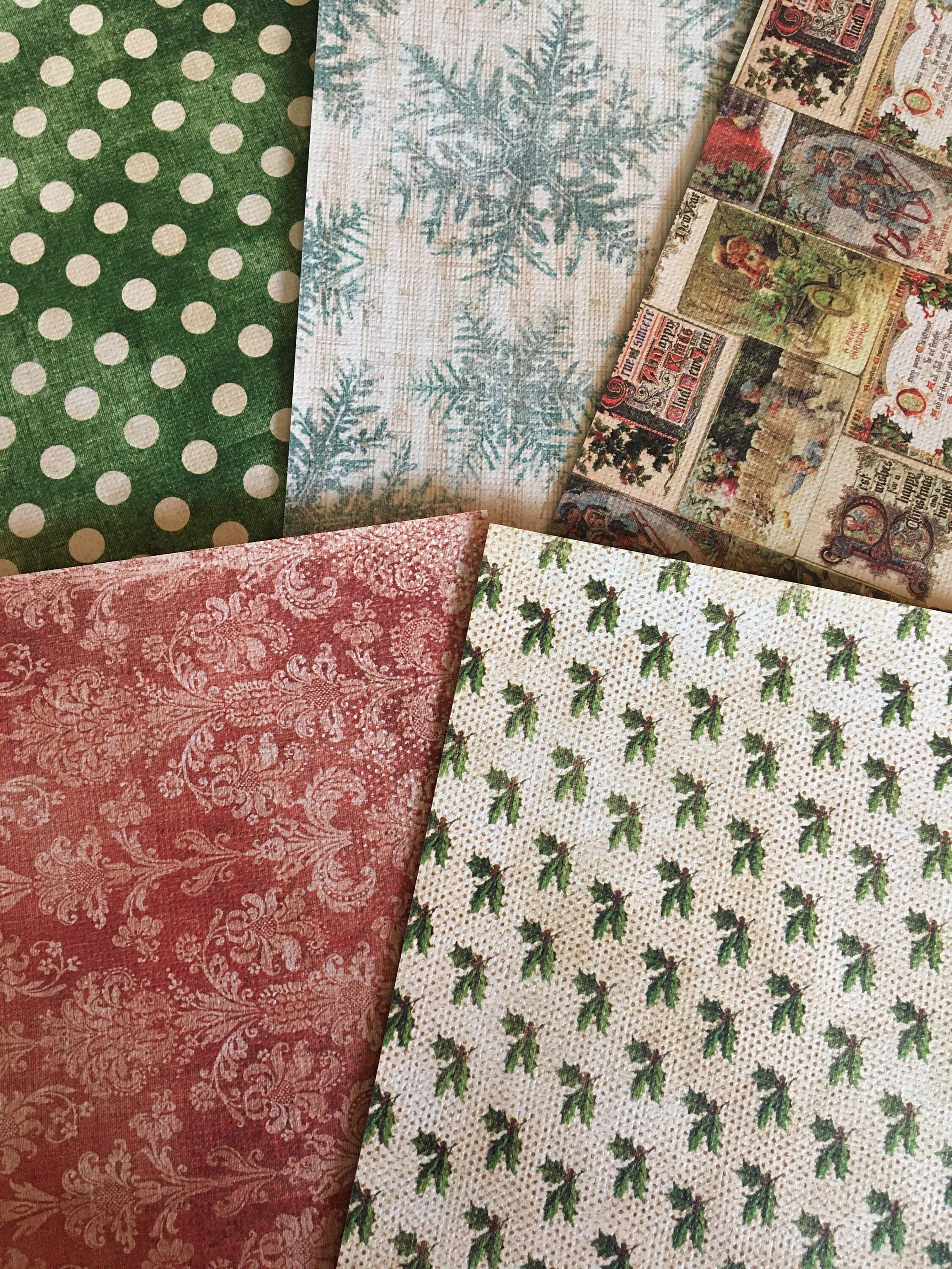 Christmas Cardstock Christmas Paper 4.5x6.5 20 Sheets Etsy