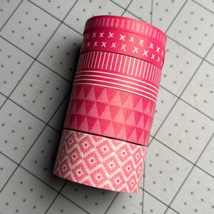 Pink Washi Tape - 5 Rolls Washi Tape