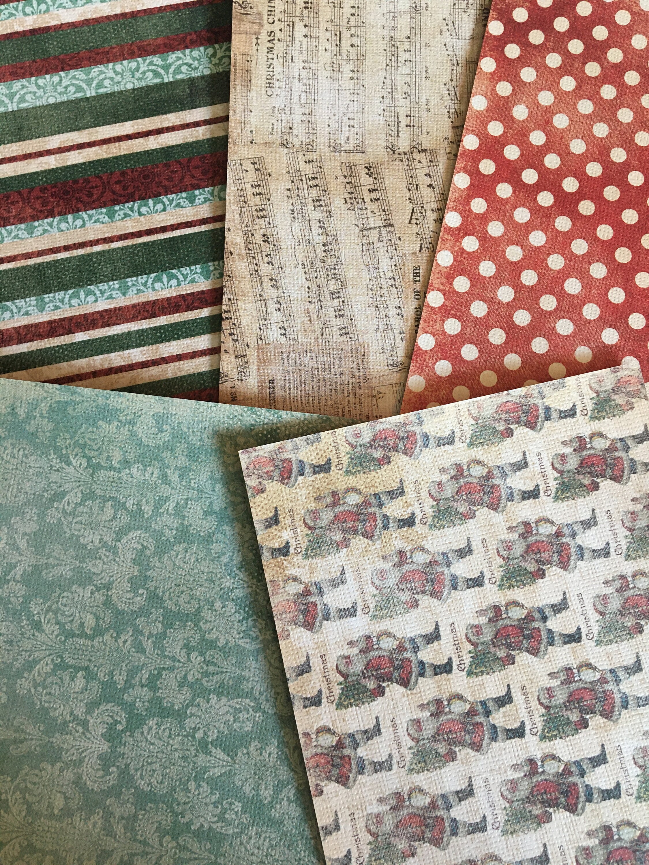 Christmas Cardstock Christmas Paper 4.5x6.5 20 Sheets Etsy