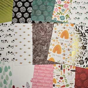 Floral Cardstock, Floral Paper, Double Sided 6x6, 15 Sheets