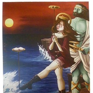 Caída de Caeneus (impresión digital de 11"x17")