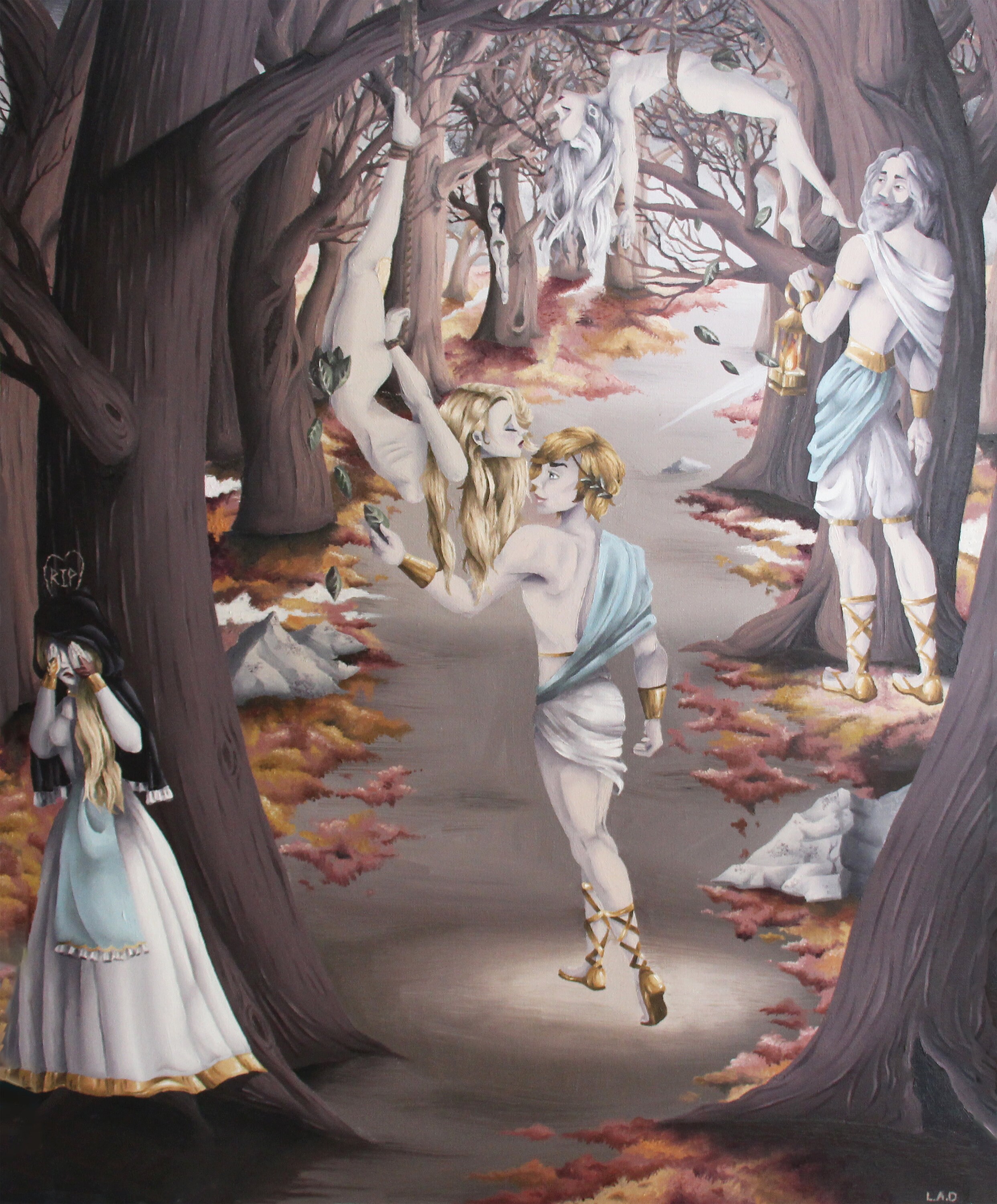 Daphne et Apollo Oil Painting Etsy