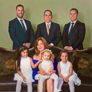 Custom Oil Family Portrait from Photo. Handmade Painting on Canvas