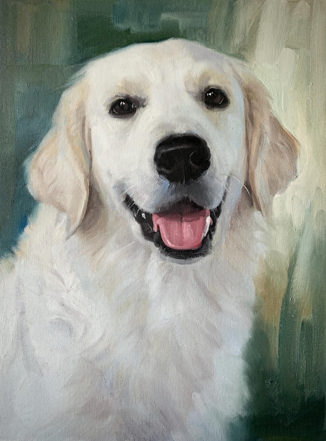 Custom Pet Portrait From Handmade Oil Painting on Canvas