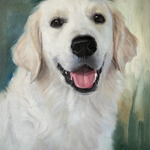 Custom Pet Portrait from Photo. Handmade Oil Painting on Canvas.