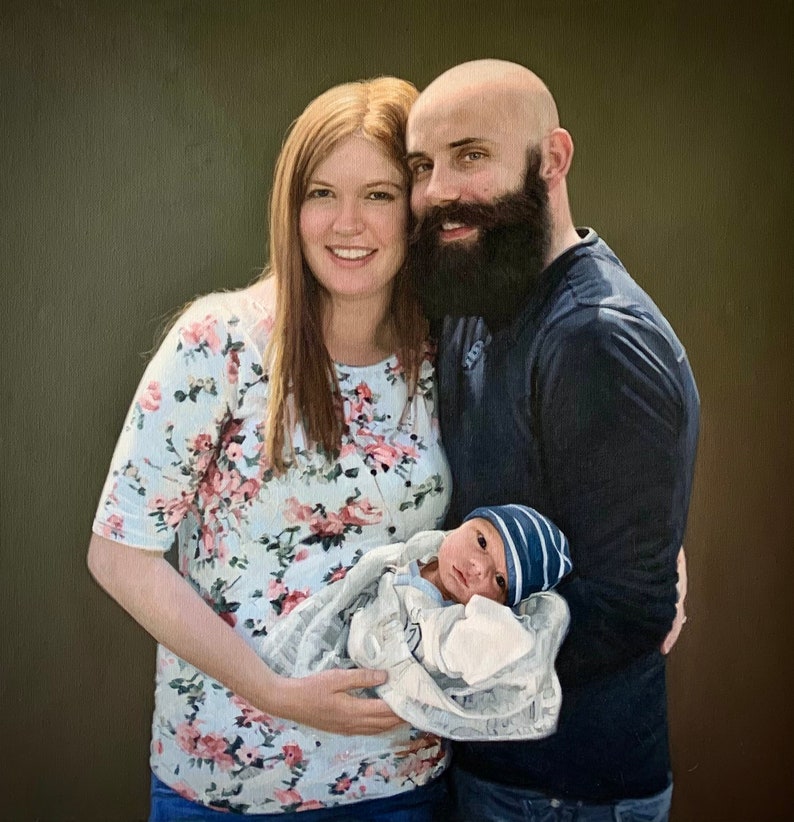 Custom Oil Family Portrait From Photo. Kids Portrait. Oil - Etsy