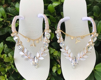 havaianas just married flip flops