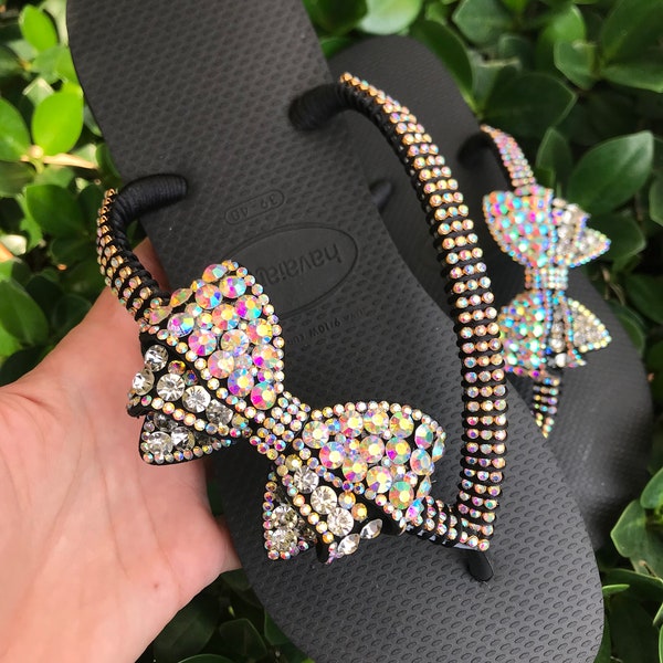 Bowtastic custom flip flops, rhinestone, bling, sandal, shoes, shoe clip, wedding, cruise