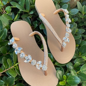 bride sandals, beach wedding, bridal accessories, rhinestones shoes, teachers appreciation, mothers day gift, unique gift, bling, slippers