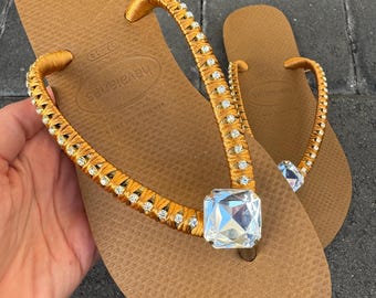Bridal Rhinestone Flip Flops – Wedding Bling Sandals