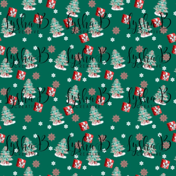 Tree Christmas Gift Wrap Etsy