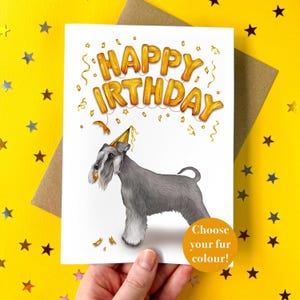 Schnauzer Fun Birthday Greetings Card, 5x7 Inches, Dog Greetings Card