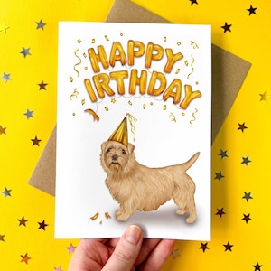 Norfolk Terrier Fun Birthday Greetings Card, 5x7 Inches, Dog Greetings Card