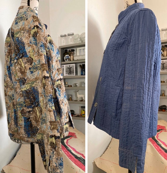 VTG Quilt Jacket Reversible Size L - image 6