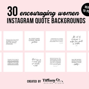Encouraging Women Quotes Instagram Templates . empowering women quotes . motivational quotes . instagram templates . preplanned content