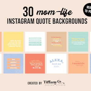 Mom Life Quotes Instagram Templates . instagram templates . funny parenting quotes . mompreneur . mom influencer . preplanned content