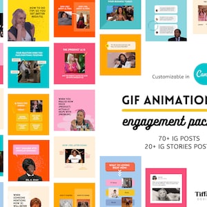GIF LOVERS: Fully CUSTOMIZABLE Canva Gif Templates for 