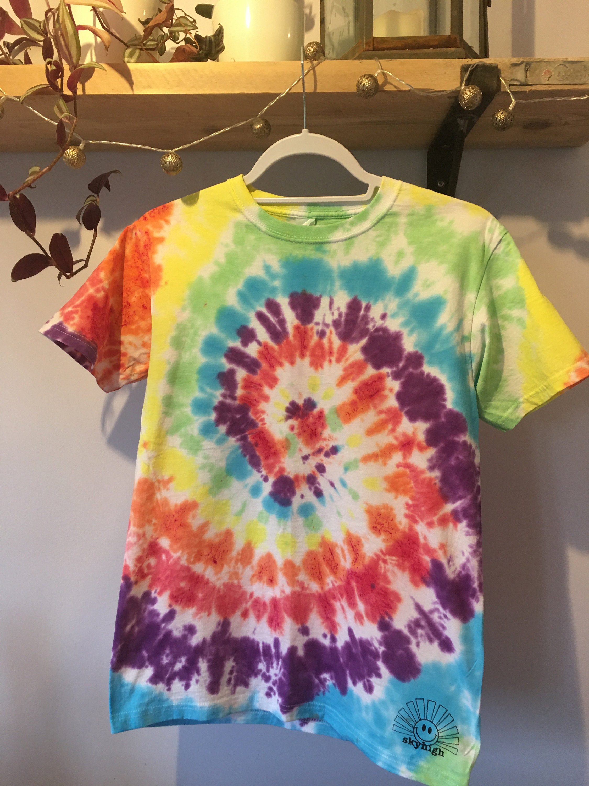 Rainbow swirl tie dye t shirt | Etsy