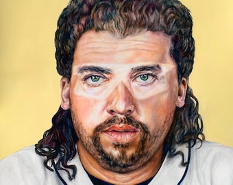 Kenny Powers original colored pencil illustration